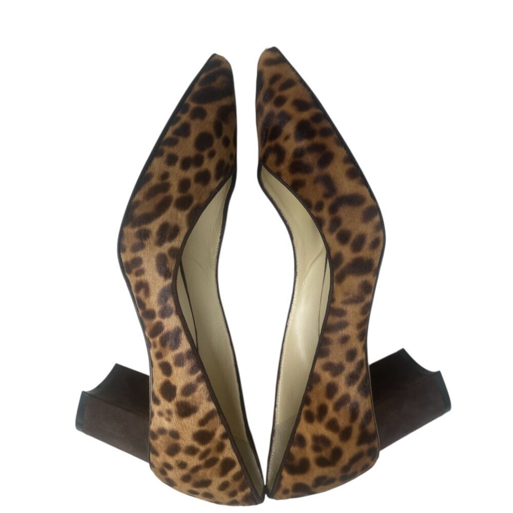 New Sarah Flint Perfect Emma Chocolate Leopard Haircalf Pointed Toe 50mm Pumps 8 - Picture 9 of 15
